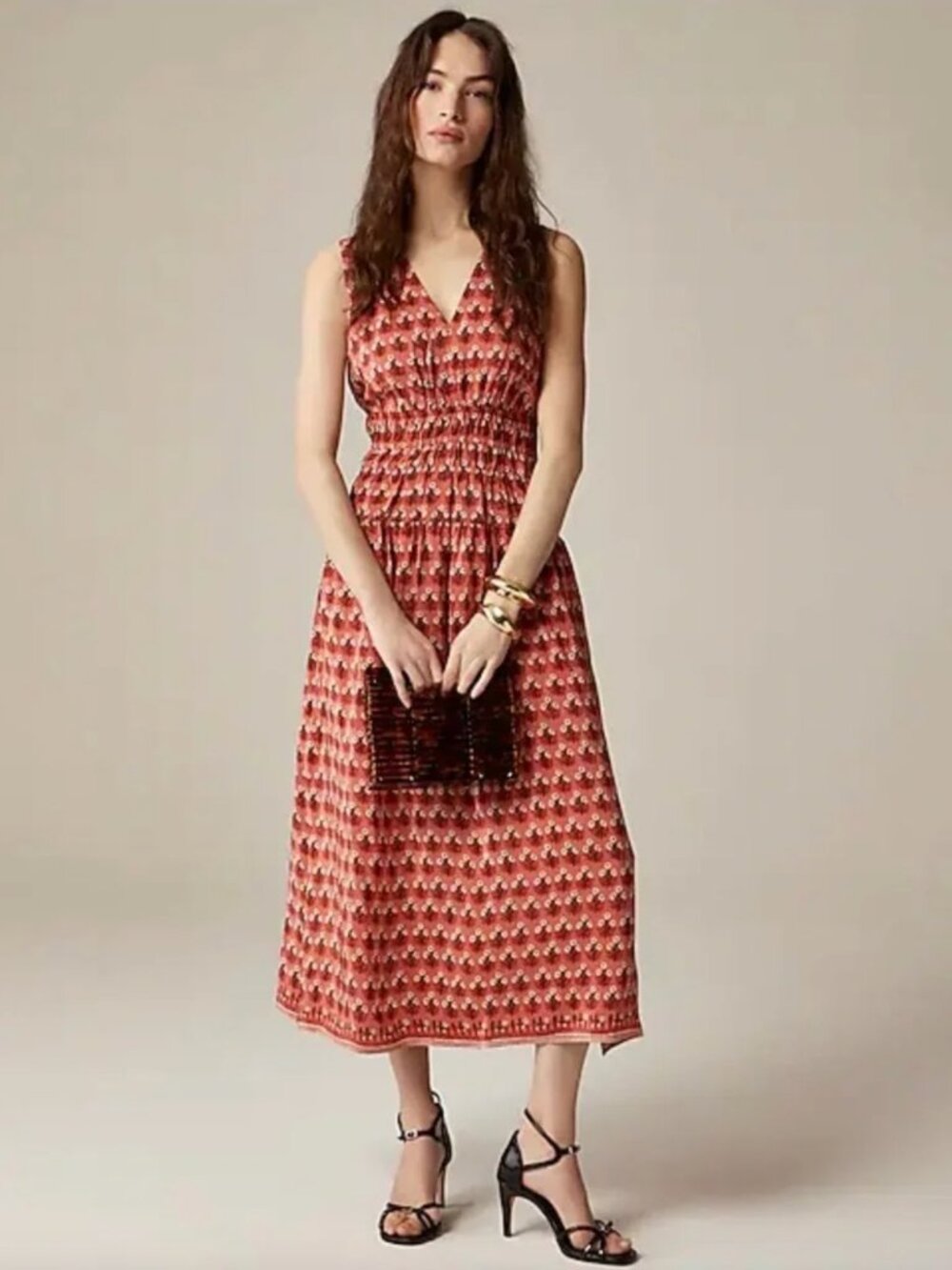 J. Crew Hyacinth dress in block-print crepe de chine Size XS NWT
